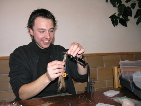Martin při vázání